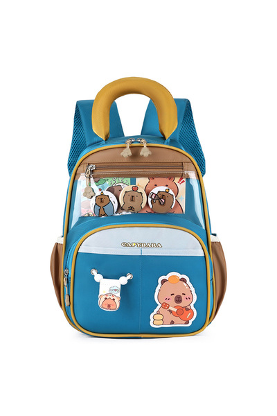 Generic حقيبة ظهر كابيبارا اللطيفة للأطفال للأولاد والبنات، حقيبة كتف خفيفة الوزن لتقليل العبء