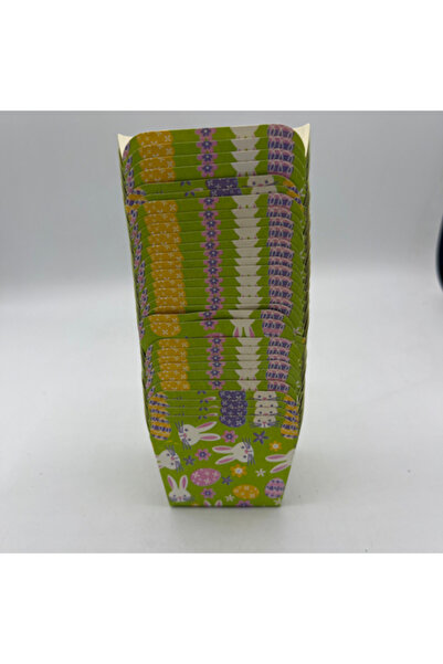 ticariks Yeşil kare tavşanlı cupcake kalıp adet:30 çap 8 cm