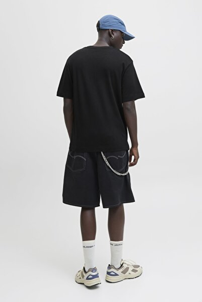 Jack & Jones Ανδρικό μπλουζάκι μαύρο Κωδικός μοντέλου: (12282696 ) Jcofusıon Interlock Tee Ss Crew Neck