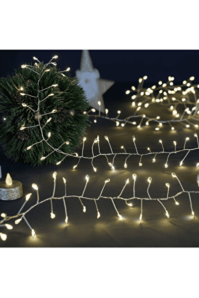 DacEnergy Christmas tree installation, 260 warm light LEDs, silver cable, 8 lighting functions...