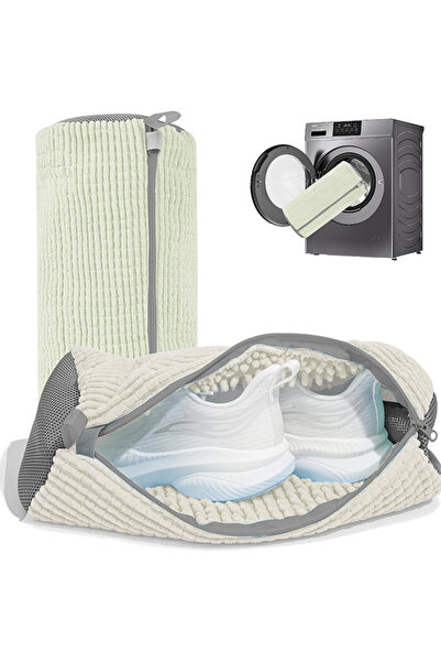 Generic Shoe Washing Machine Bag Reusable for Washer Dryer Protective Mesh Laundry Bag for All Size