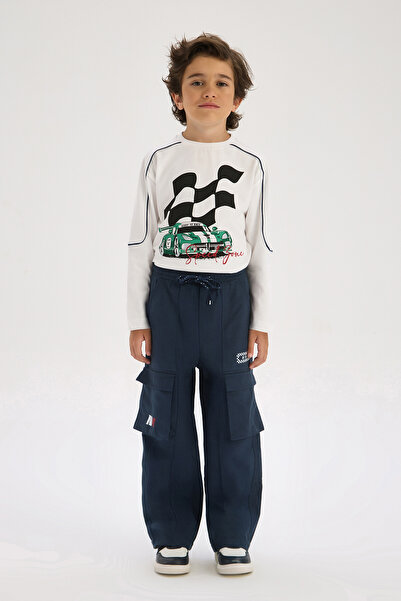 Nebbati Boy Navy Blue Trousers