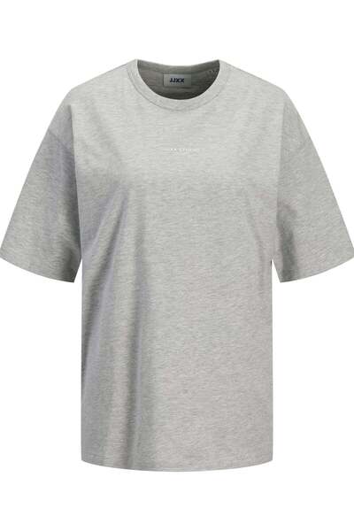 JJXX Women's / Girls' Light Gray Melange T-Shirt Model Code: (12280155) Jxstudıo Vesterbro Loose Tee Jrs Noos