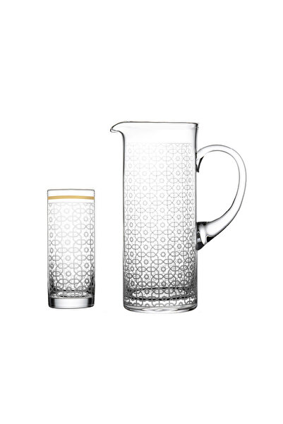 Dimlaj Ivory Glass Drink Set CB/7-Gold