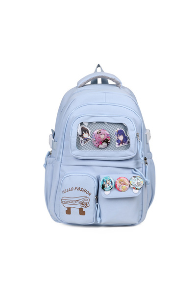 Generic حقيبة ظهر شفافة ذات سعة كبيرة للمرحلة الإعدادية والثانوية للرجال والنساء