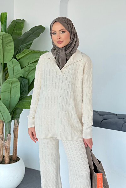 Şulemoda Giyim Σετ πουκάμισο με γιακά Belinda Μπεζ