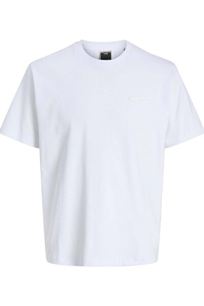 Jack & Jones Ανδρικό λευκό μπλουζάκι Κωδικός μοντέλου: (12282696 ) Jcofusıon Interlock Tee Ss Crew Neck