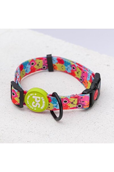 Pawstar Monsters Monster Pattern Dog Collar Adjustable Dog Collar m Size (32-48cm Neck Circumference)