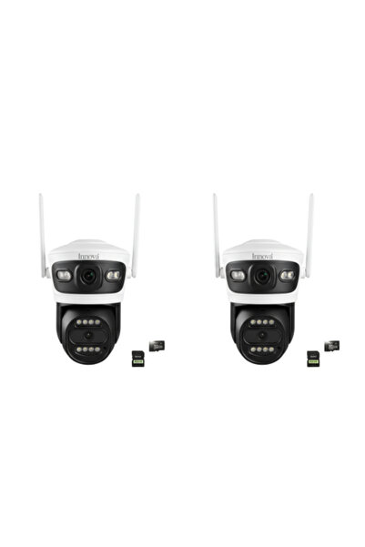 Innova Set of 2 x X-TRAK Dual Surveillance Cameras, 6MP, WiFi/Lan, live on phone + 2 Gift Cards