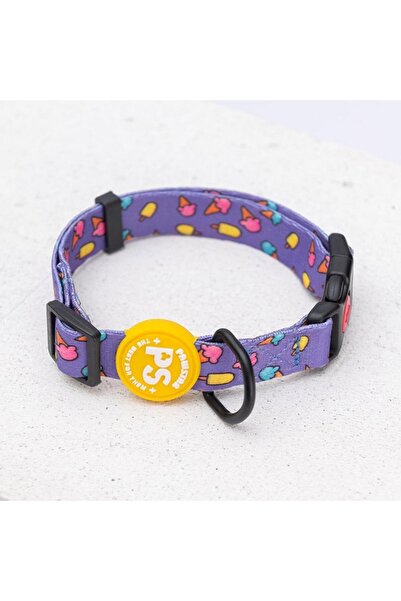 Pawstar Ice Cream Pattern Dog Collar Adjustable Dog Collar Size m (32-48cm Neck Circumference)