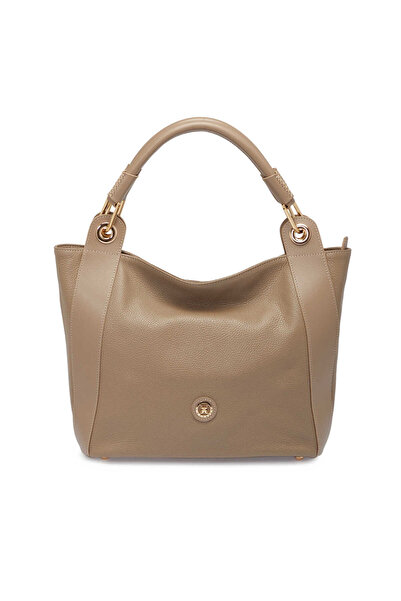 Tergan Bej Hakiki Deri Kadın El Çantası - S25Y1BC77736-G3T