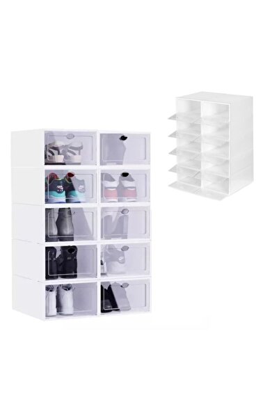 Selgot Dulap organizator pantofi, 10 compartimente, plastic, 42,5×30,5×61,5 cm