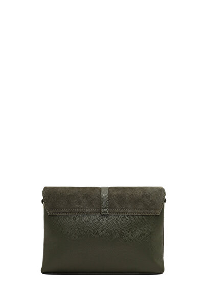 Derimod Women's Green Long Strap Suede Leather Crossbody Bag 25Wbd252610