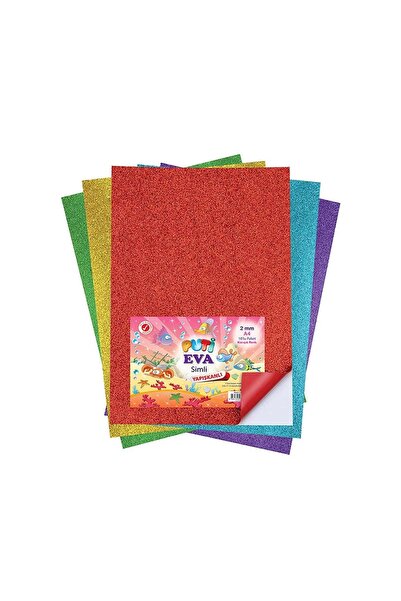 Puti A4 Simli Yapışkanlı Eva 10’Lu Karışık Renk 1147