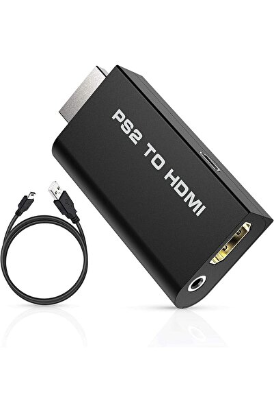zola Adaptor PS2 la HDMI, Full HD, port mini-jack 3.5 mm, alimentare USB, 5 V, 3.4 x 7 x 1.4 cm, negru