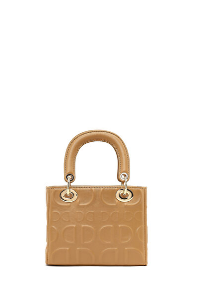 Derimod Women's Beige Long Strap Printed Mini Shoulder Bag 25Sbd251626