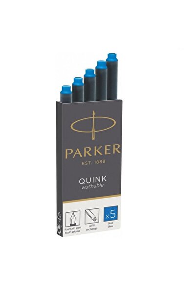 Parker Parker Quinck Washable Cartridge Set, Blue, 5 Pack - 4474