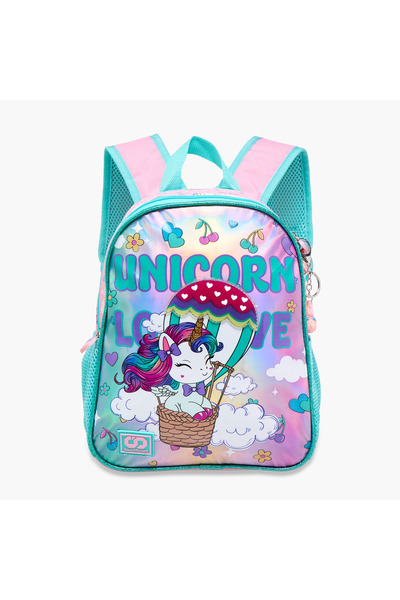 Sami Studio حقيبة ظهر بطبعة يونيكورن مقاس 12 بوصة مع أحزمة قابلة للتعديل - 48...