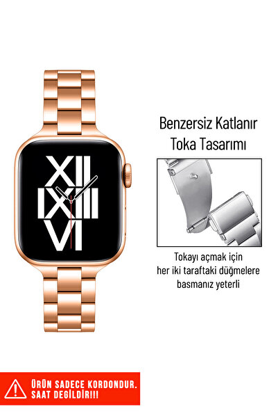 Nezih Case Slim Metal Band Compatible with Apple Watch Series 2/3/4/5/6/7/8/9/Se 38mm 40mm 41mm and Series 10/11 42mm