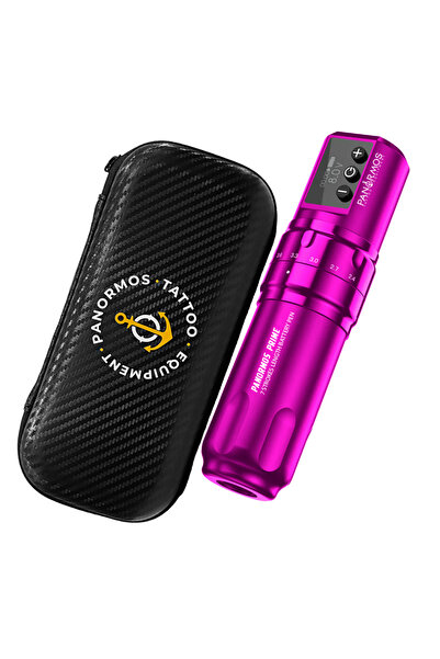 PANORMOS Prime 10. Yıl Özel Seri Kablosuz Dövme Makinesi | 2 Adet Pil | Pembe Renk