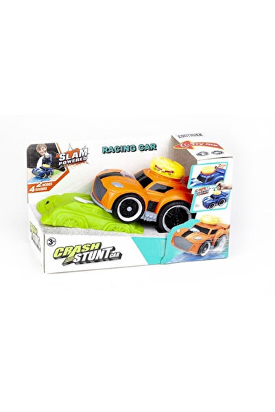 Stunt Crash Car with ramp, lights and sounds, Orange