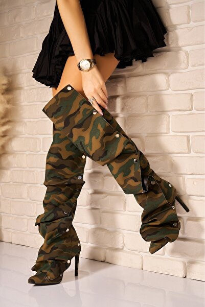 Joana Ghete cu toc din material textil Happe Trendy, mărimea 38