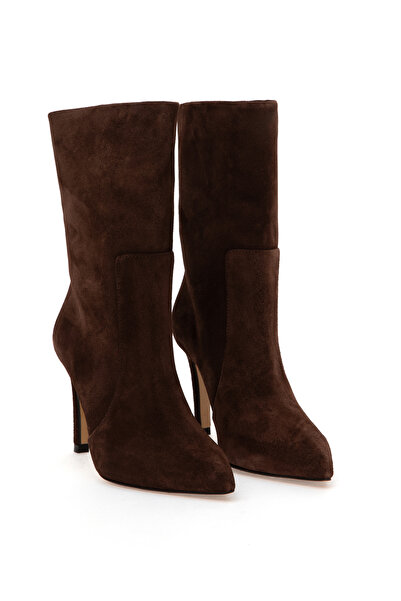 Pierre Cardin Brown Heeled Leather Boots 50315593-Vr029