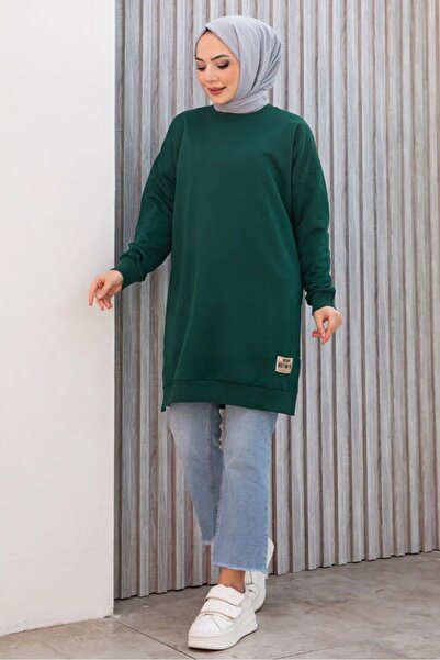 Bestenur Coat of Arms Slit Detail Tunic 1657 - Emerald Green