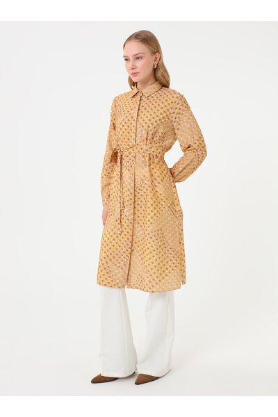 Refka Polka Dot Tunic with Tie - Yellow -