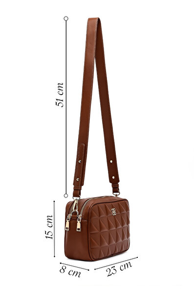 Derimod Women's Brown Long Strap Printed Crossbody Bag 25Abd284926