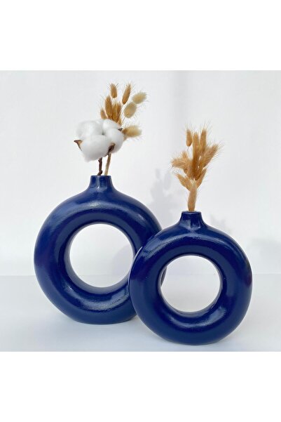 kuğu home dekor مجموعة من 2 مزهرية دائرية