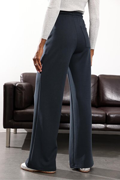 5in1Canpolat Anthracite Elastic Waist Modal Tracksuit 1146