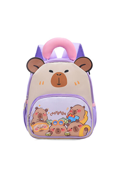 Generic حقيبة ظهر خفيفة الوزن بكتفين من تصميم كابيبارا كارتون للأطفال