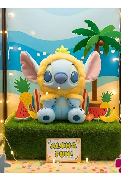 Disney Lilo & Stitch Lisanslı Meyve Serisi Ananas Figürlü Peluş Oyuncak