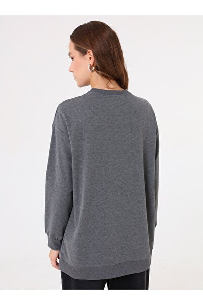 Benin Modern basic Swea tricou - Gri Melange -