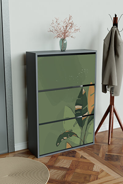 Hediyeler Kapında "Green" 3 Bölmeli Liovian Düşer Kapak Ayakkabılık