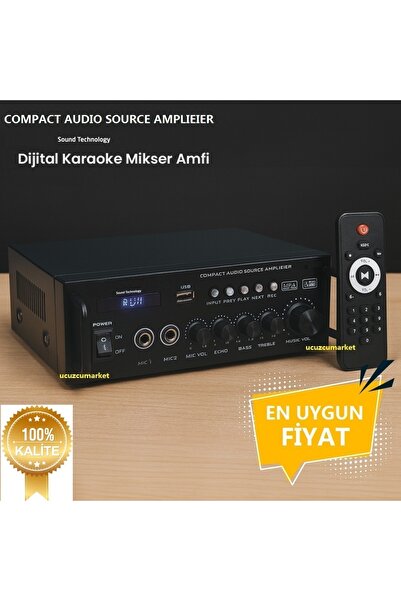 Kalite Seslendirme Amfisi (Usb/sd/uk Bluetooth Eko-2 Mik.girişli)