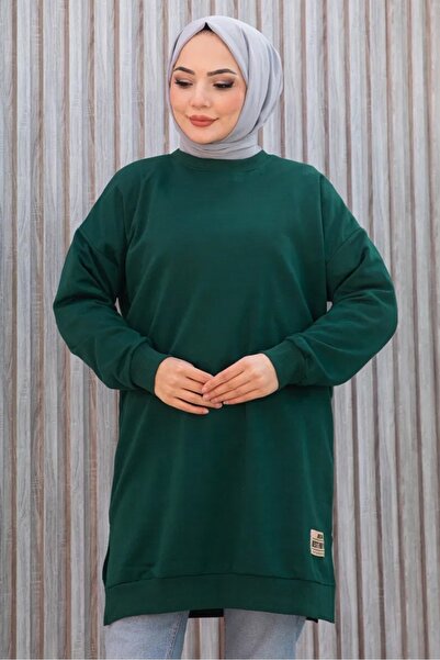 Bestenur Coat of Arms Slit Detail Tunic 1657 - Emerald Green