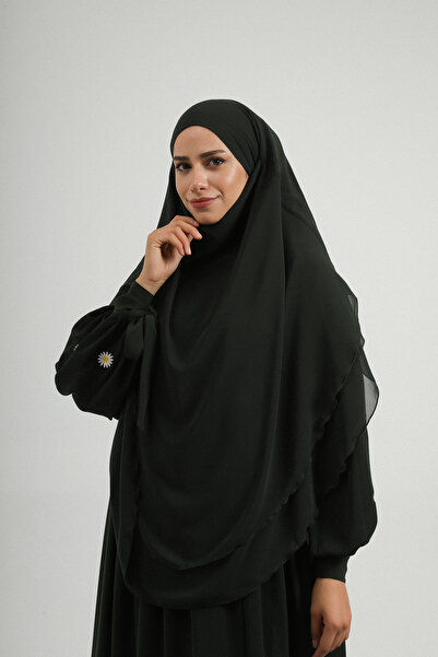 MARQUANT PEÇELİ OVAL GÖLGELİ TESETTÜR SUFLE HİJAB
