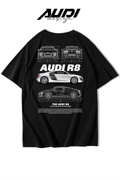 Freeyez Ουνισέξ Όβερσάιζ Μπλουζάκι The Technology Audi R8 από βαμβάκι