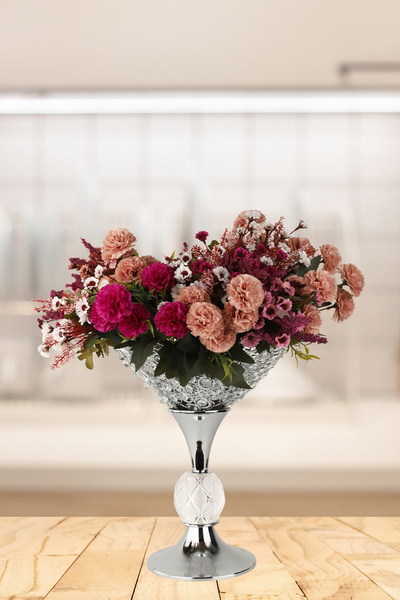 Begüsa Vază de cristal Ala cromată