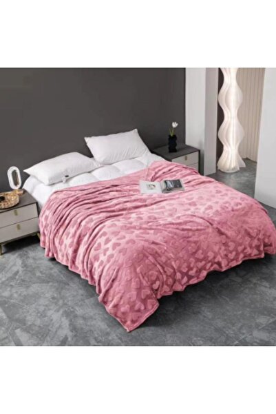 OEM Cocolino Fluffy Blanket with Heart Pattern, Double Bed, 200x230cm, Microf...