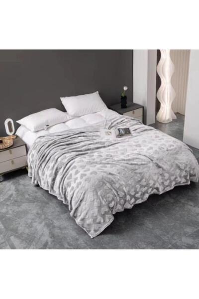 OEM Cocolino Fluffy Blanket with Heart Pattern, Double Bed, 200x230cm, Microf...