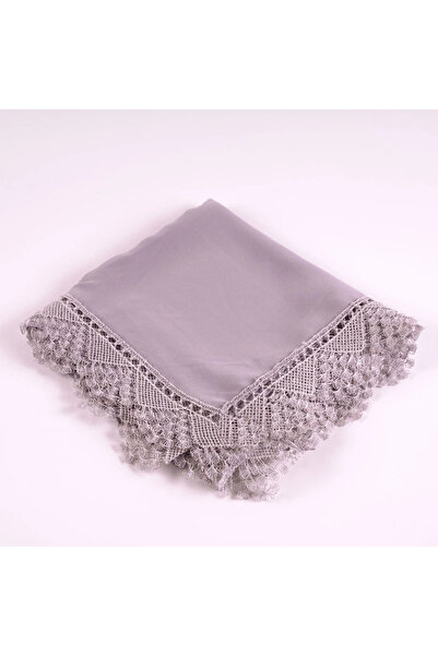 Hayrat Neşriyat Σάλι με κέντημα με βελόνες (Κάλυμμα προσευχής, 144x68 εκ. Γκρι)