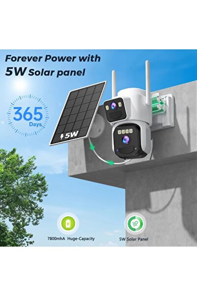 O Ozone Outdoor WiFi Security Camera- Battery & Solar Powered, Human Motion Detection