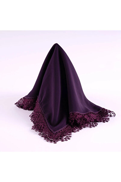 Hayrat Neşriyat Needlework Shawl (Prayer Shawl, 144X68 Cm. Purple)