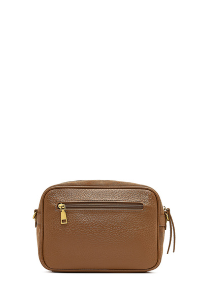 Derimod Women's Tan Long Strap Suede Leather Crossbody Bag 25Wbd252510