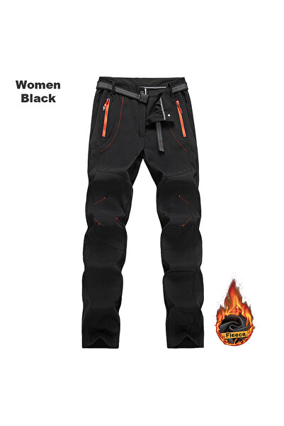 Choice L Women Black LNGXO Thick Warm Fleece Winter Pants Women Waterproof Hiking Trekking Camping Skiing S