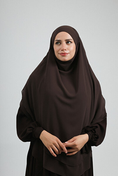 MARQUANT PEÇELİ OVAL GÖLGELİ TESETTÜR SUFLE HİJAB