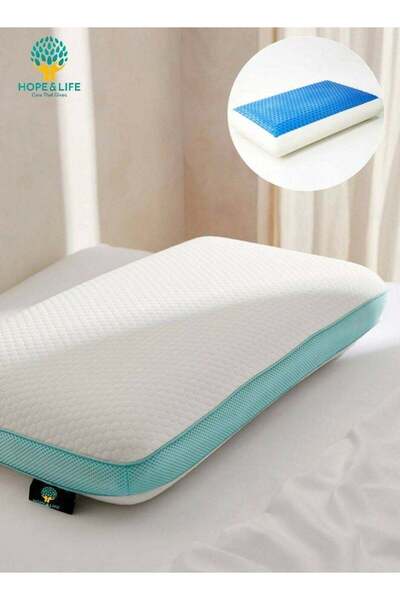 hope and life وسادة طبية من إسفنج الذاكرة مع جل لعلاج آلام الرقبة والكتف (60×40×13 سم)